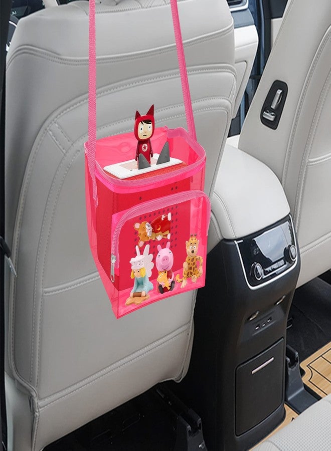 Annmore Transparent Carrying Bag for Toniebox and Characters, Zipped, Adjustable Shoulder Strap, Pink - Image 4